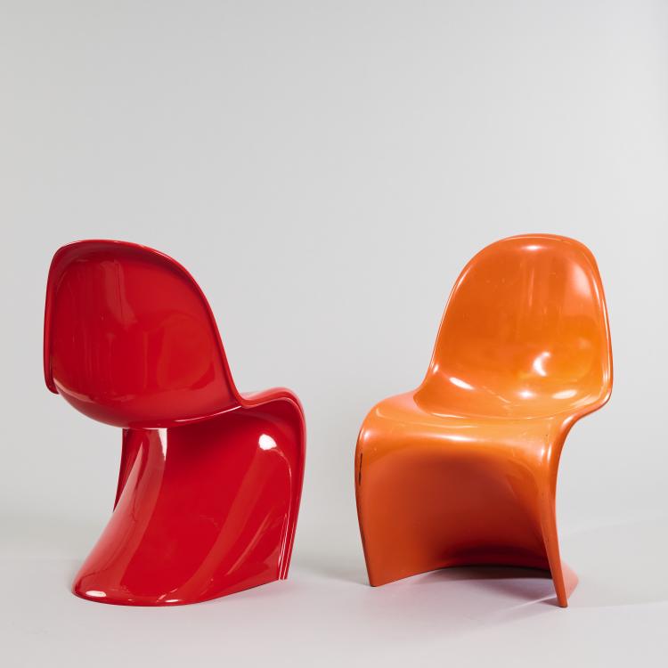 Bild 1 zu Objekt, Zwei 'Panton'-St&uuml;hle, 1962/67 (Entwurf), Verner Panton, Vitra, Birsfelden, 179A 28