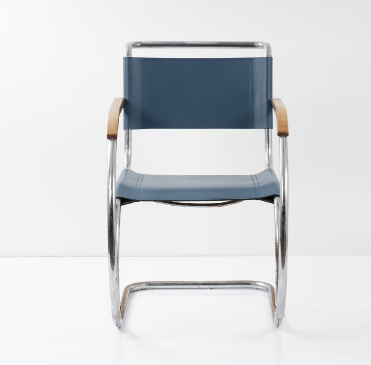 Hauptbild zu Objekt, Armlehnsessel 'MR 20', 1927 (Entwurf), Ludwig Mies van der Rohe, Thonet, Frankenberg (zugeschrieben/ attr.), 179A 53