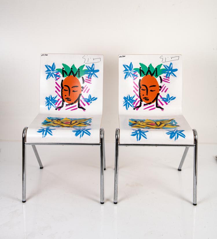 Hauptbild zu Objekt, Two chairs, 1990s/2000s, Stefan Szczesny, Drabert by Samas, Minden, 179C 707