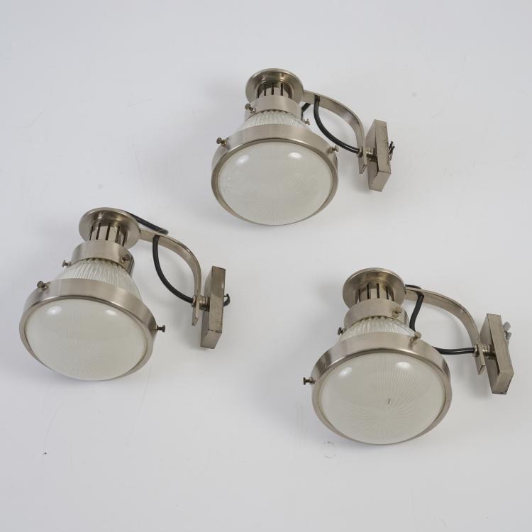 Hauptbild zu Objekt, Drei Wandleuchten, um 1950, Azucena Italien / Italy, 179A 237