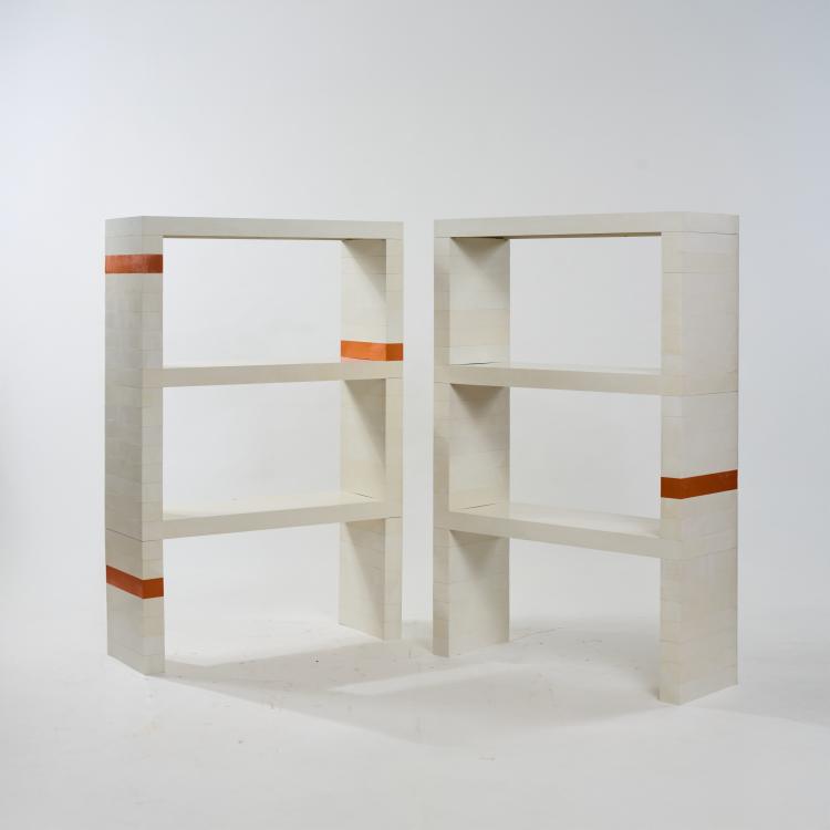 Hauptbild zu Objekt, Zwei Regale aus dem modularen Regalsystem 'Brick', um 1970, Jonathan De Pas,Donato D'Urbino,Paolo Lomazzi, Collezione Longato, Padua, 179A 334