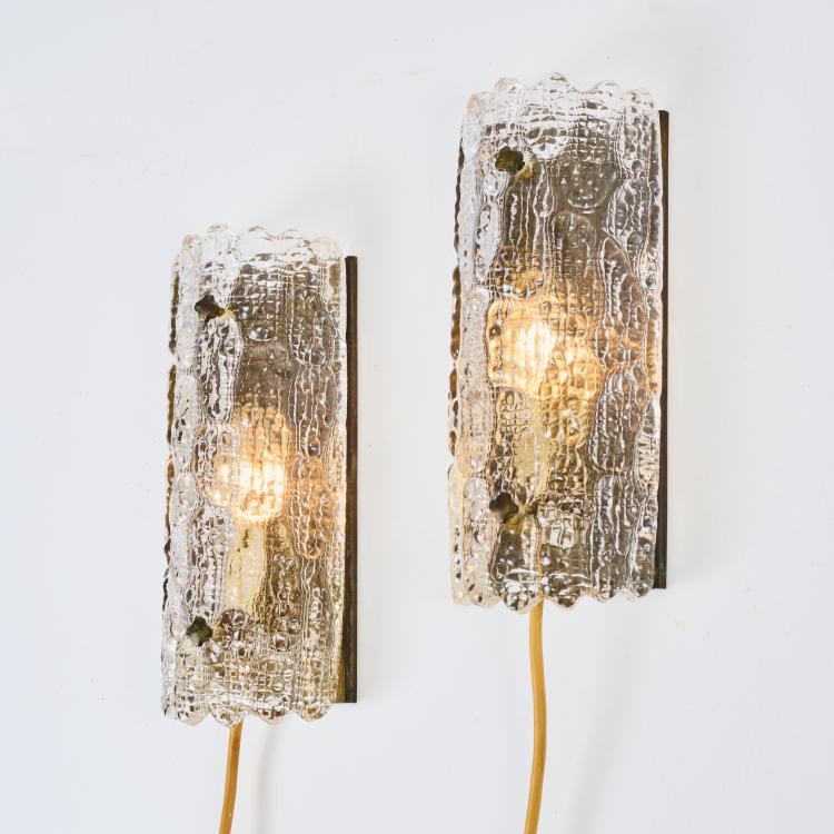 Bild 2 zu Objekt, Two wall lights, 1960s, Carl Fagerlund, Orrefors Glasbruk, Orrefors, 179A 283