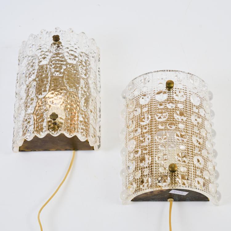 Bild 2 zu Objekt, Two wall lights, 1960s, Carl Fagerlund, Orrefors Glasbruk, Orrefors, 179A 284