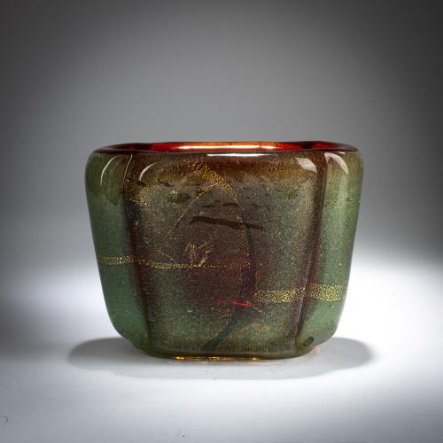 Vase 'Sommerso oro a bollicine', um 1934-36