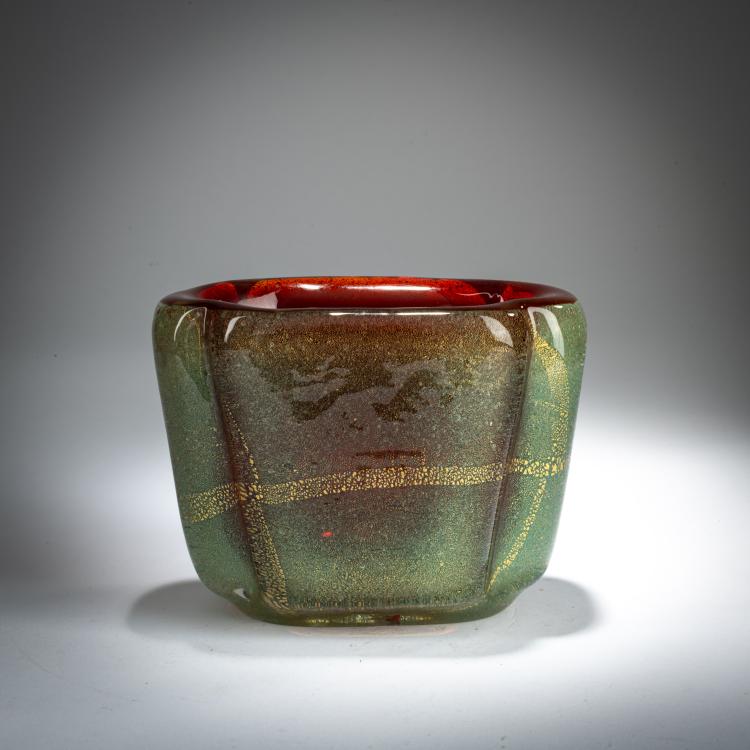 Bild 2 zu Objekt, Vase 'Sommerso oro a bollicine', um 1934-36, Carlo Scarpa, Venini, Murano, 179B 498