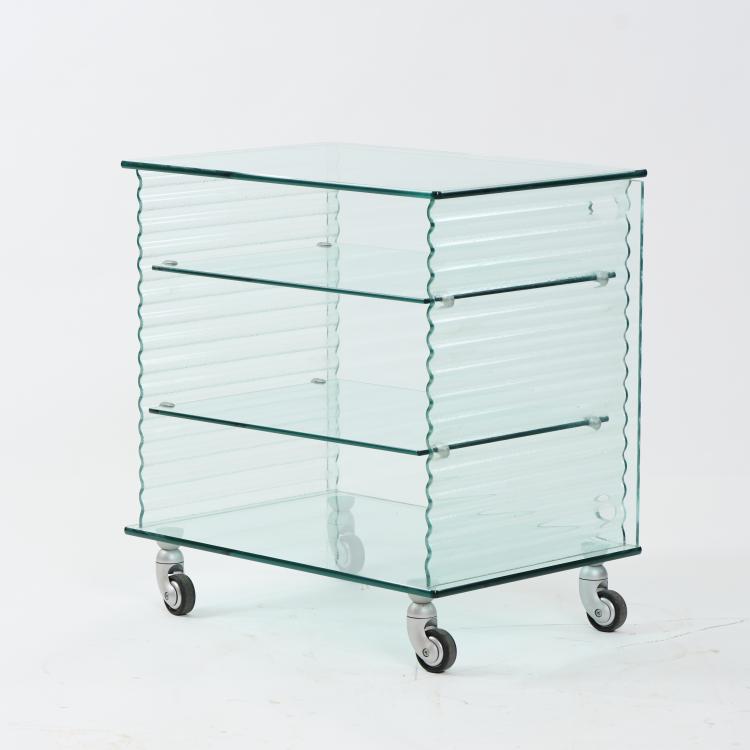 Hauptbild zu Objekt, Small shelf on wheels 'Onda', 1996 (design), Ron Arad, Fiam, Pesaro, 179A 443