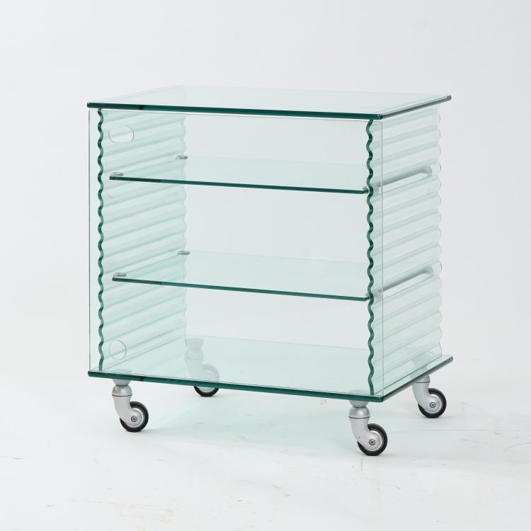 Bild 2 zu Objekt, Small shelf on wheels 'Onda', 1996 (design), Ron Arad, Fiam, Pesaro, 179A 443