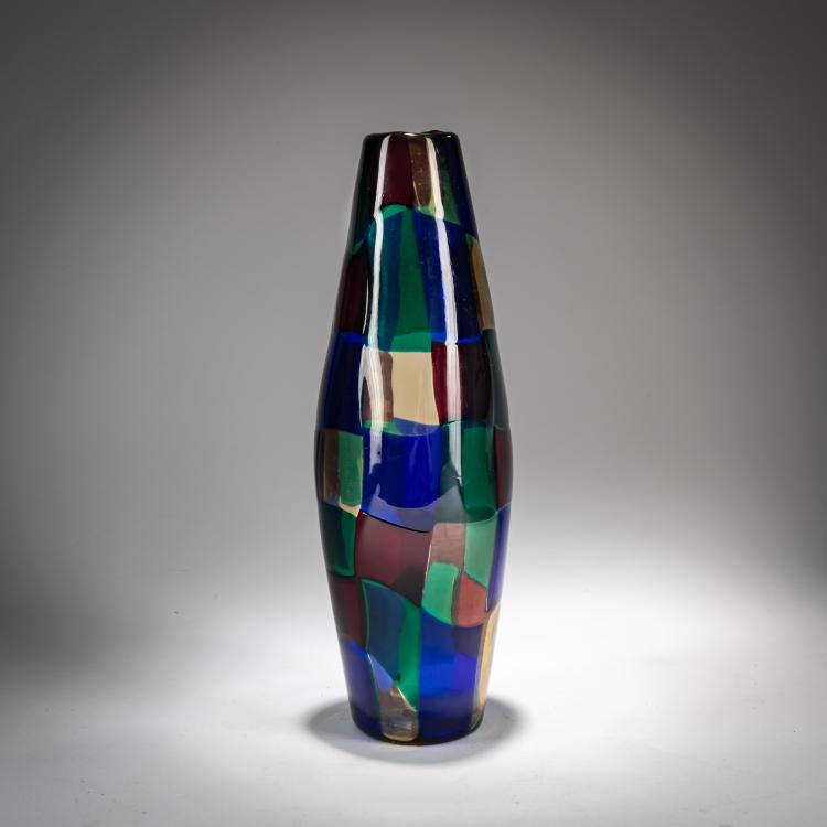 Bild 1 zu Objekt, 'Pezzato' vase, around 1951, Fulvio Bianconi, Venini, Murano, 179B 523