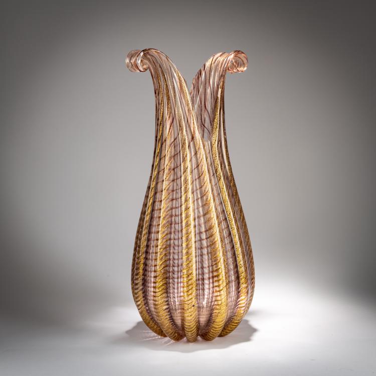 Bild 1 zu Objekt, Vase 'Zebrato', 1949, Ercole Barovier, Barovier & Toso, Murano, 179B 464