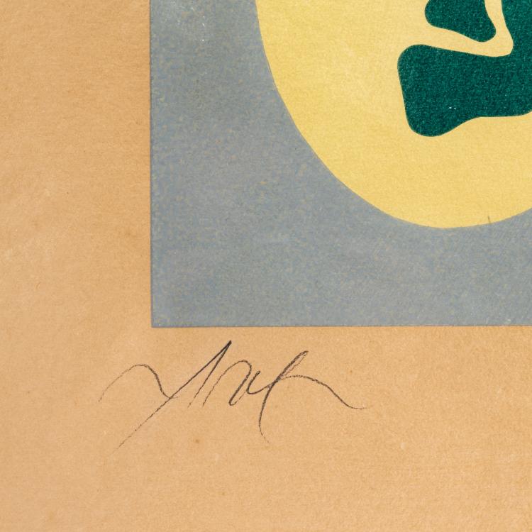 Bild 1 zu Objekt, Sheet from the series 'Le Soleil recercl&eacute;', 1966, Hans (Jean) Arp, Louis Broder, Paris (Publ.), 179C 647