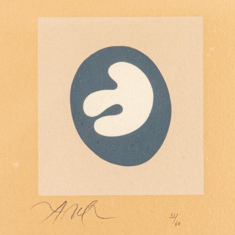 Bild 1 zu Objekt, Sheet from the series 'Le Soleil recercl&eacute;', 1966, Hans (Jean) Arp, Louis Broder, Paris (Publ.), 179C 648