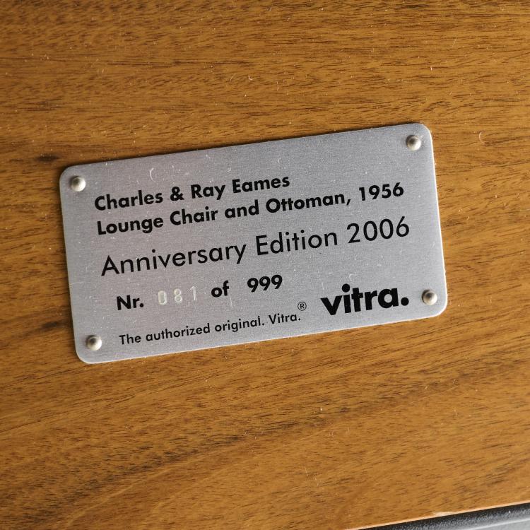 Bild 3 zu Objekt, Lounge Chair '670' mit Ottoman '671' - 'Anniversary Edition', 1956 (Entwurf), Charles Eames,Ray Eames, Vitra, Birsfelden, 179A 193