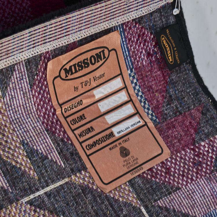 Bild 2 zu Objekt, Carpet, 1980s, Ottavio Missoni,Rosita Missoni, Vestor, T. & J., Golasecca; Missoni, Mailand, 179A 137
