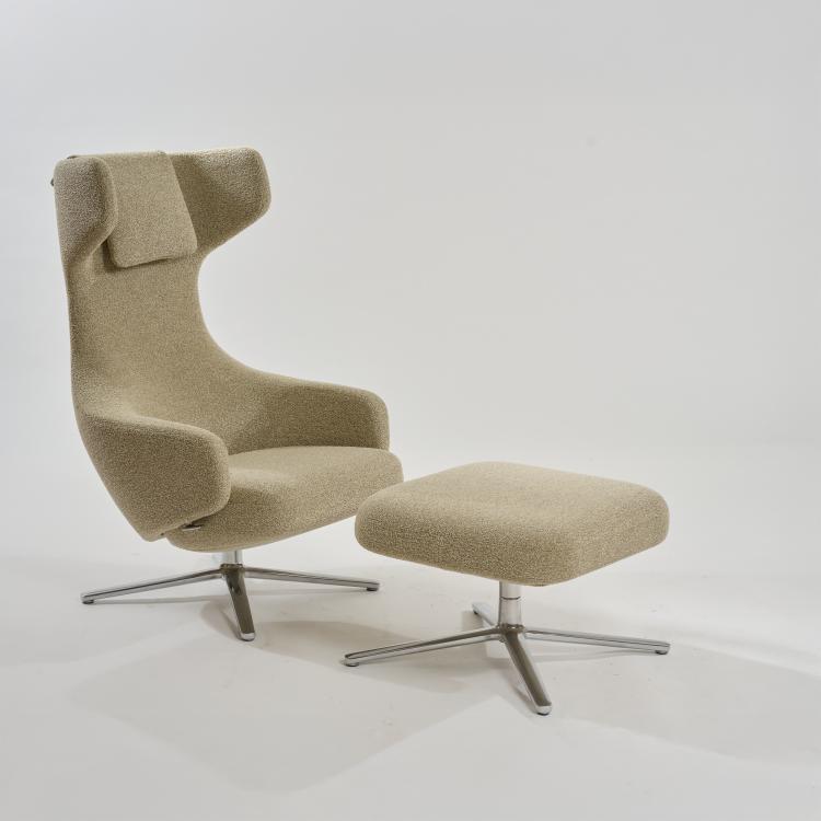 Hauptbild zu Objekt, Armlehnsessel 'Grand Repos' mit Ottoman, 2011 (Entwurf), Antonio Citterio, Vitra, Birsfelden, 179A 425