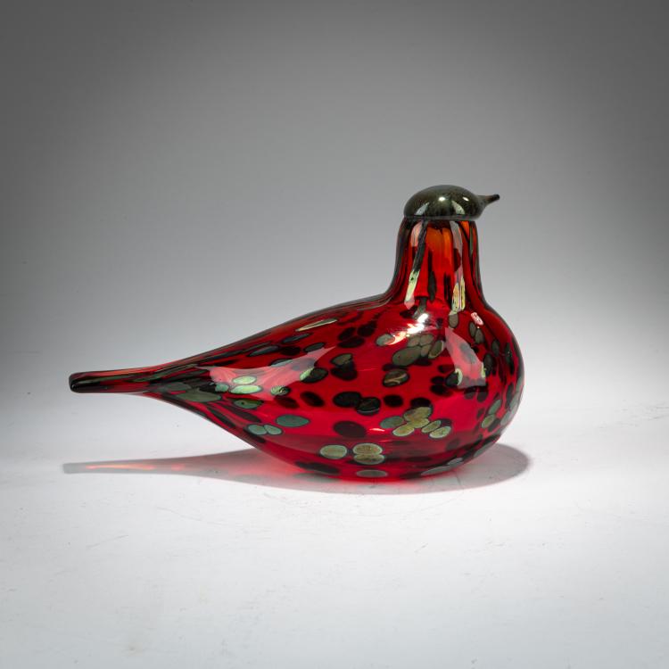 Bild 1 zu Objekt, Rotkehlchen 'Rubiinilintu', 1992, Oiva Toikka, Nuutaj&auml;rvi, Notsj&ouml;; Iittala, Kalvola, 179A 116