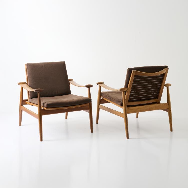 Bild 3 zu Objekt, Zwei Armlehnsessel 'Spade Chair - 133', 1953 (Entwurf), Finn Juhl, France & S&oslash;n, Kopenhagen / Copenhagen, 179A 215