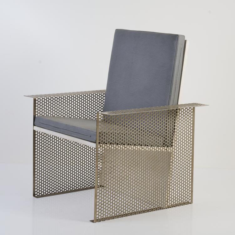 Bild 1 zu Objekt, Armchair 'Qubus', 1987, Hermann Waldenburg, Waldenburg, Hermann, Augsburg, 179A 396