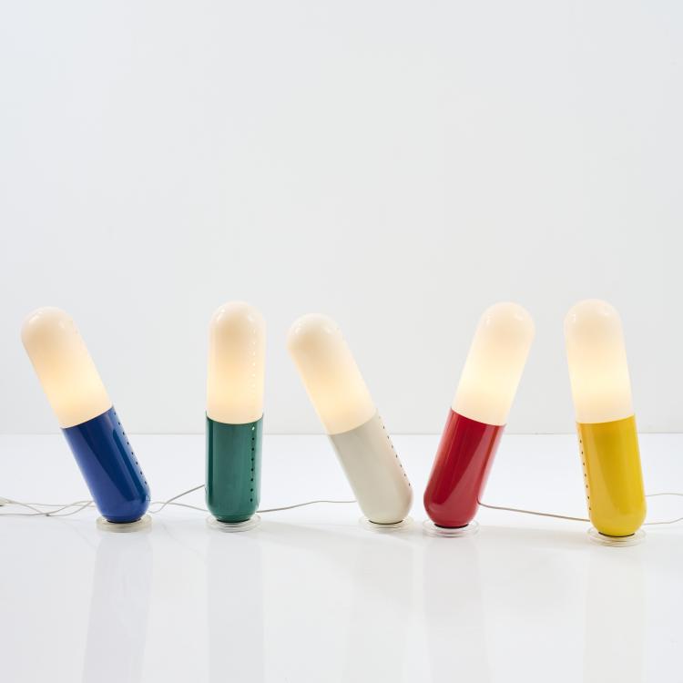 Bild 1 zu Objekt, Five 'Pillola' floor lamps, 1968, Cesare Casati,Carlo Emanuele Ponzio, Nai Ponteur, Bergamo, 179A 3