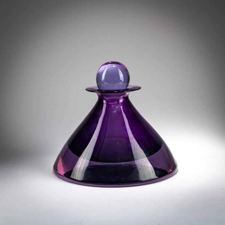 Hauptbild zu Objekt, Flasche mit Stopfen 'Sommerso', um 1970, Mario Pinzoni, Seguso Vetri d'Arte, Murano, 179B 583