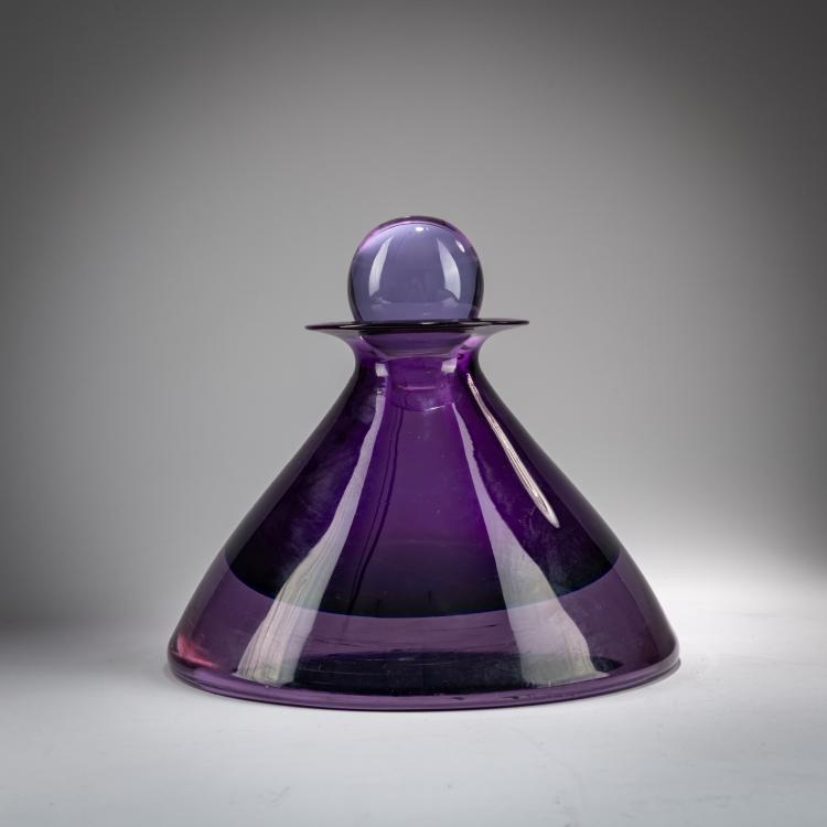 Bild 2 zu Objekt, Flasche mit Stopfen 'Sommerso', um 1970, Mario Pinzoni, Seguso Vetri d'Arte, Murano, 179B 583