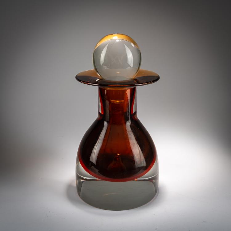 Bild 1 zu Objekt, Flasche mit Stopfen 'Sommerso', 1968, Mario Pinzoni, Seguso Vetri d'Arte, Murano, 179B 580
