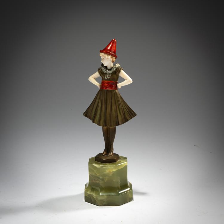 Bild 1 zu Objekt, Chryselephantin-Figur 'Pierrette', um 1925, Ferdinand Preiss, 180A 174