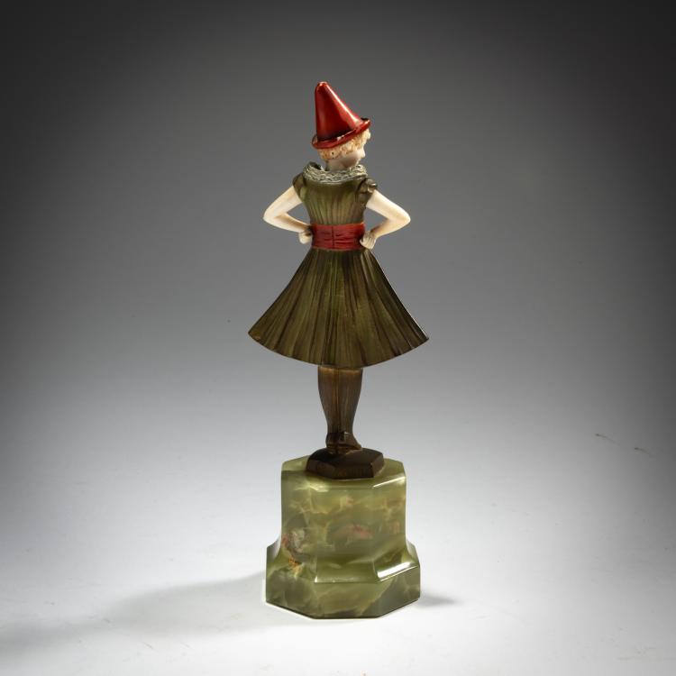 Bild 2 zu Objekt, Chryselephantin-Figur 'Pierrette', um 1925, Ferdinand Preiss, 180A 174