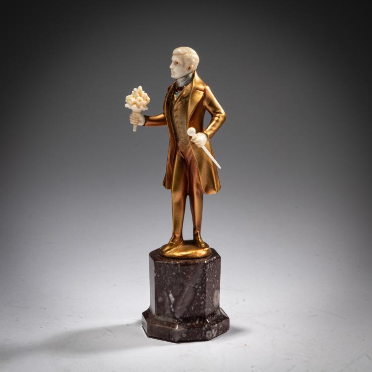 Hauptbild zu Objekt, Chryselephantin-Figur 'Victorianischer Herr', um 1922, Ferdinand Preiss, 180A 172