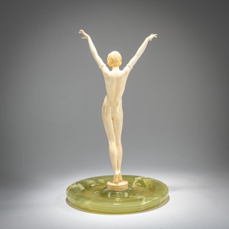 Bild 1 zu Objekt, Schale mit Elfenbeinfigur 'Extase', um 1925, Ferdinand Preiss, 180A 175