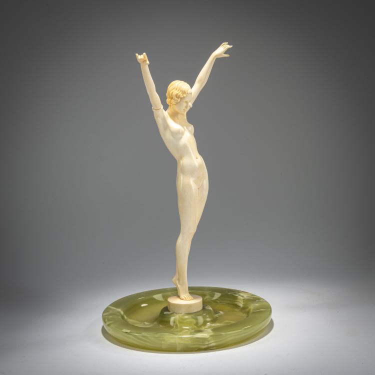 Bild 2 zu Objekt, Schale mit Elfenbeinfigur 'Extase', um 1925, Ferdinand Preiss, 180A 175