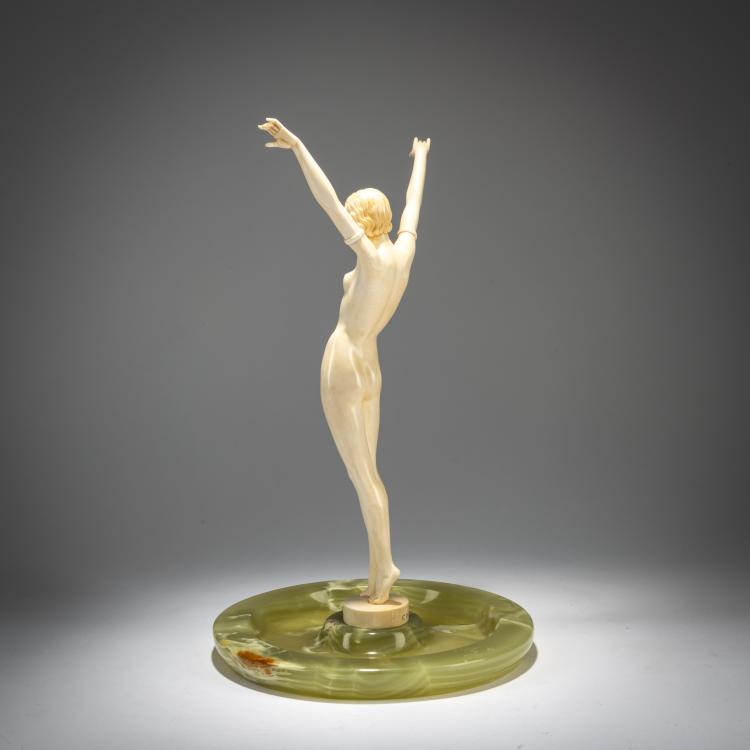 Bild 3 zu Objekt, Schale mit Elfenbeinfigur 'Extase', um 1925, Ferdinand Preiss, 180A 175
