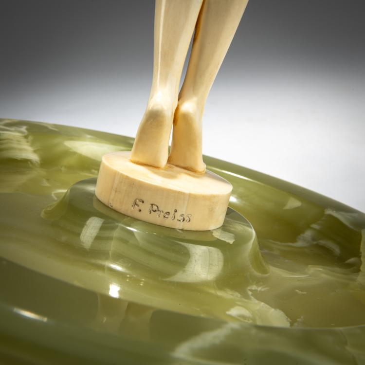 Bild 4 zu Objekt, Schale mit Elfenbeinfigur 'Extase', um 1925, Ferdinand Preiss, 180A 175
