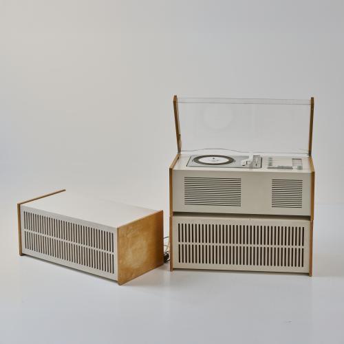 Record player SK 61 'Snow White Coffin' and two loudspeakers 'L 11', 1962.