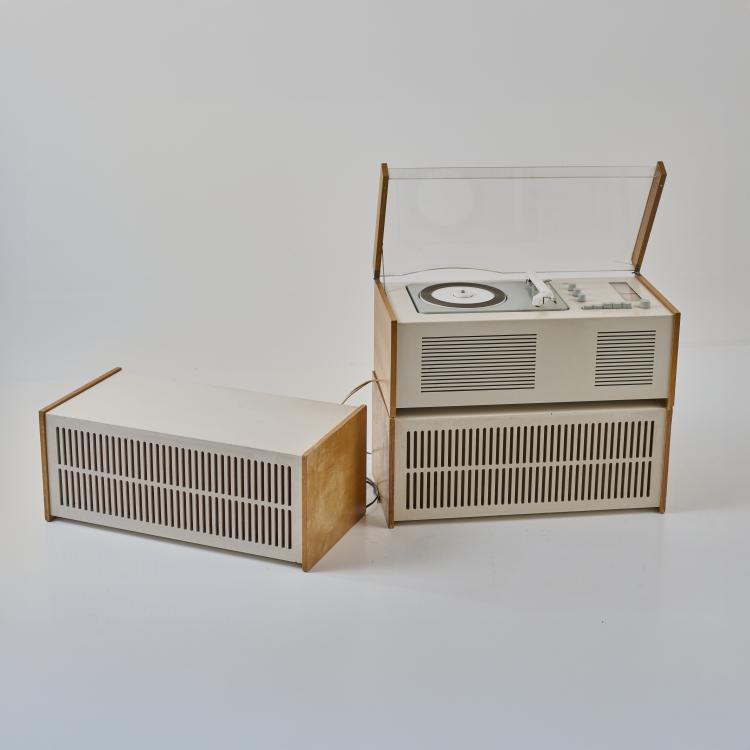 Bild 1 zu Objekt, Record player SK 61 'Snow White Coffin' and two loudspeakers 'L 11', 1962., Hans Gugelot, Braun, 179A 160