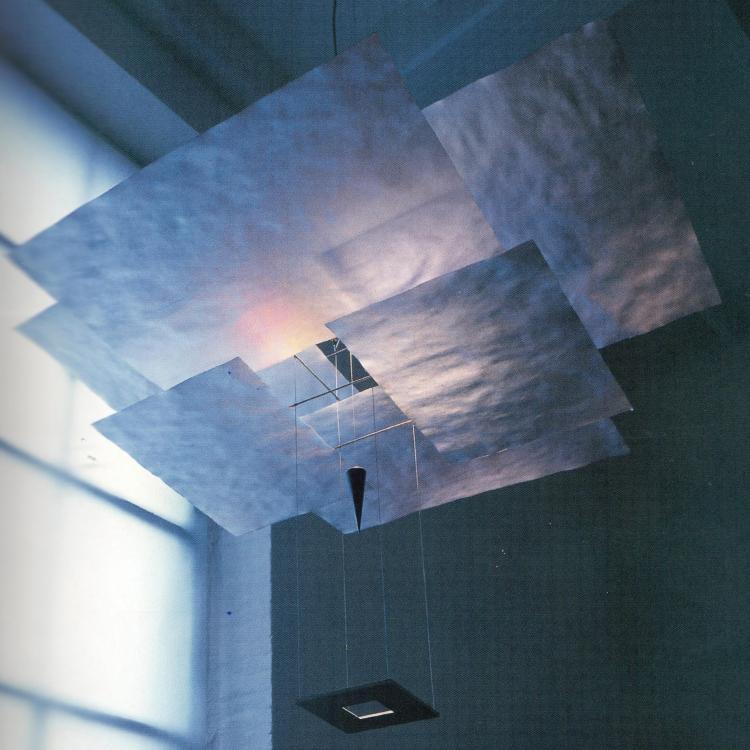 Hauptbild zu Objekt, Ceiling light 'Oh Mei Ma - silver', 1993 (design), Ingo Maurer, Design M, Maurer, Ingo, M&uuml;nchen / Munich, 179A 322