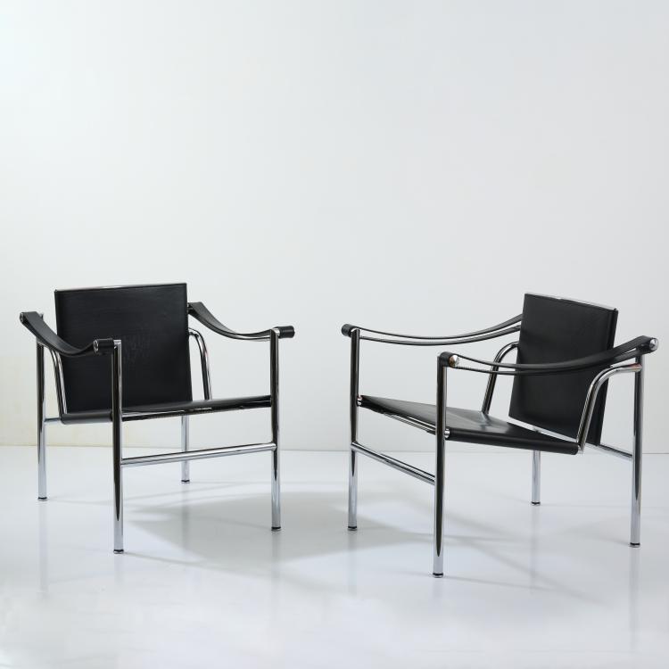 Bild 2 zu Objekt, Two 'LC 1' armchairs, 1928 (design), Pierre Jeanneret,Charlotte Perriand,Le Corbusier Charles-&Eacute;douard Jeanneret-Gris, Cassina, Mailand / Milan, 179A 63