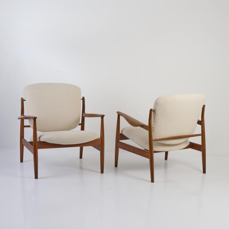 Bild 2 zu Objekt, Zwei Armlehnsessel 'FD 136', 1956 (Entwurf), Finn Juhl, France & Daverkosen, Kopenhagen / Copenhagen, 179A 214