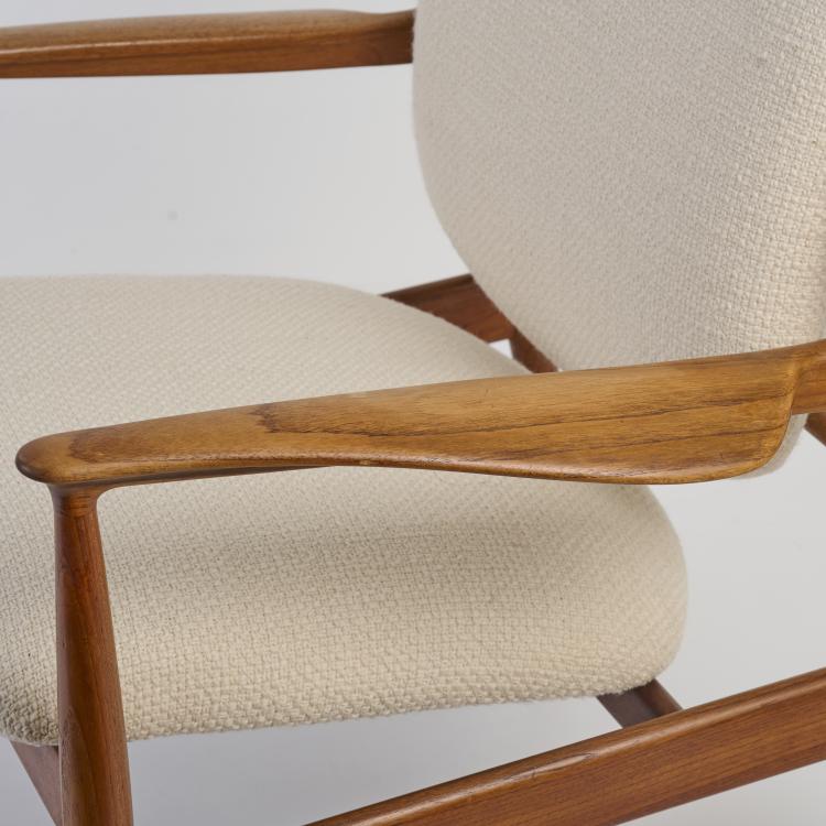 Bild 6 zu Objekt, Zwei Armlehnsessel 'FD 136', 1956 (Entwurf), Finn Juhl, France & Daverkosen, Kopenhagen / Copenhagen, 179A 214