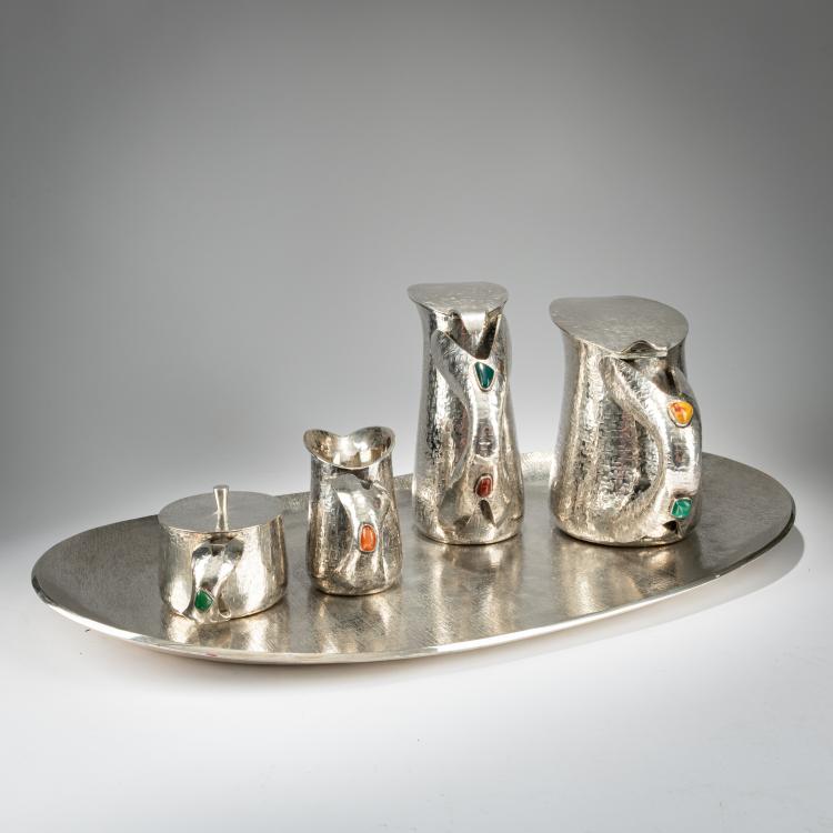 Bild 1 zu Objekt, F&uuml;nfteiliges Kaffee- und Teeservice, 1960er Jahre, Arrigo Finzi & C., Mailand, 179A 269