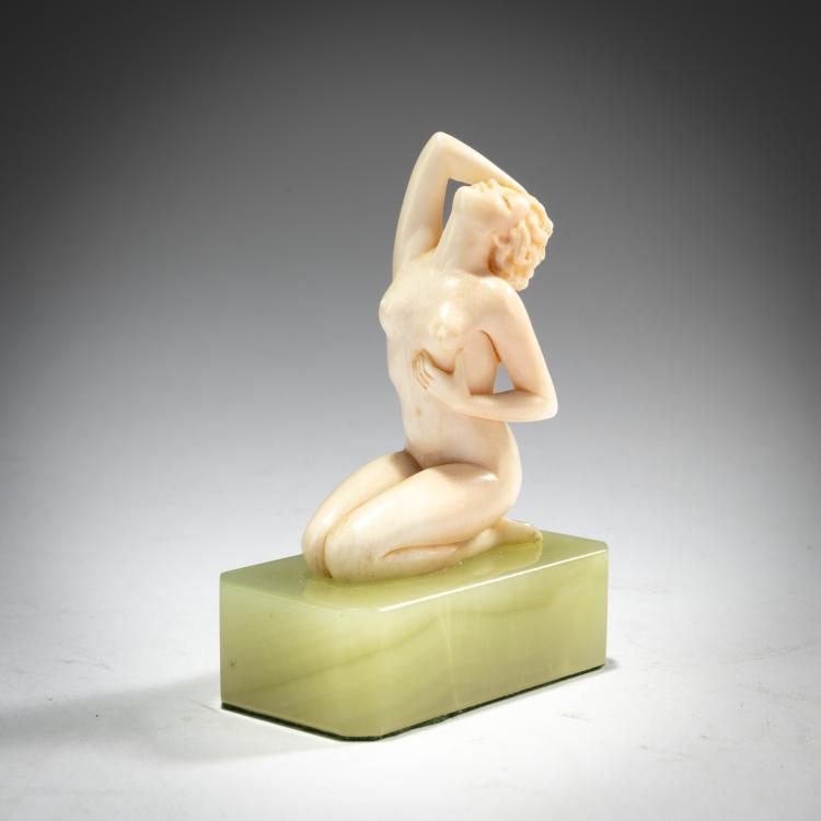Bild 1 zu Objekt, Elfenbeinfigur 'Posing', um 1925, Ferdinand Preiss, 180A 176