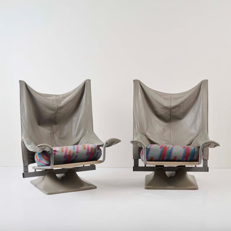 Hauptbild zu Objekt, Two armchairs 'AEO', 1973 (design), Gruppo Archizoom,Andrea Branzi,Paolo Deganello,Gilberto Corretti,,Massimo Morrozzi,Dario Bartolini,Lucia Bartolini, Cassina, Mailand / Milan, 179A 336