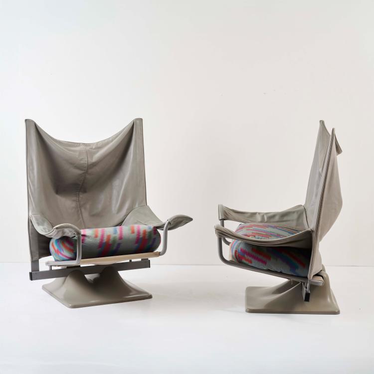Bild 1 zu Objekt, Two armchairs 'AEO', 1973 (design), Gruppo Archizoom,Andrea Branzi,Paolo Deganello,Gilberto Corretti,,Massimo Morrozzi,Dario Bartolini,Lucia Bartolini, Cassina, Mailand / Milan, 179A 336