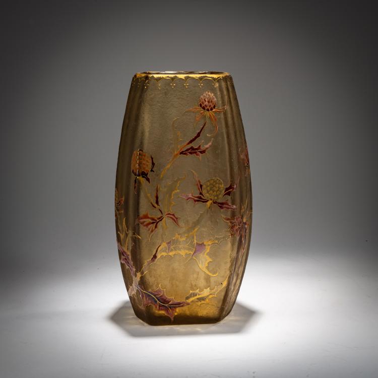 Hauptbild zu Objekt, Vase 'Chardons de Lorraine', c. 1884, Emile Gall&eacute;, Gall&eacute;, Nancy, 180A 37