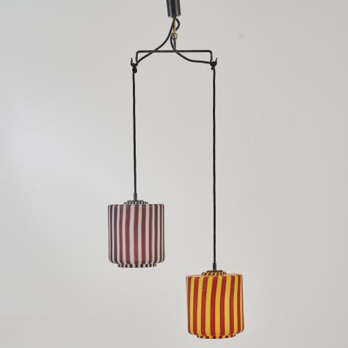 Ceiling light with two shades, 1960s