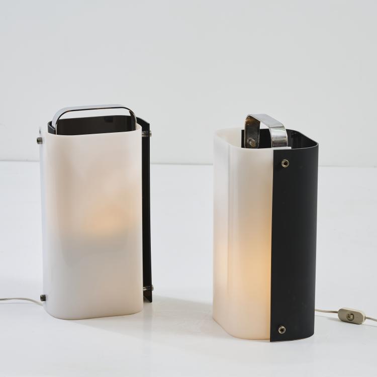 Hauptbild zu Objekt, Zwei Tischleuchten 'Polsino', 1968, Gio Ponti, design house, Mailand / Milan, 179A 295