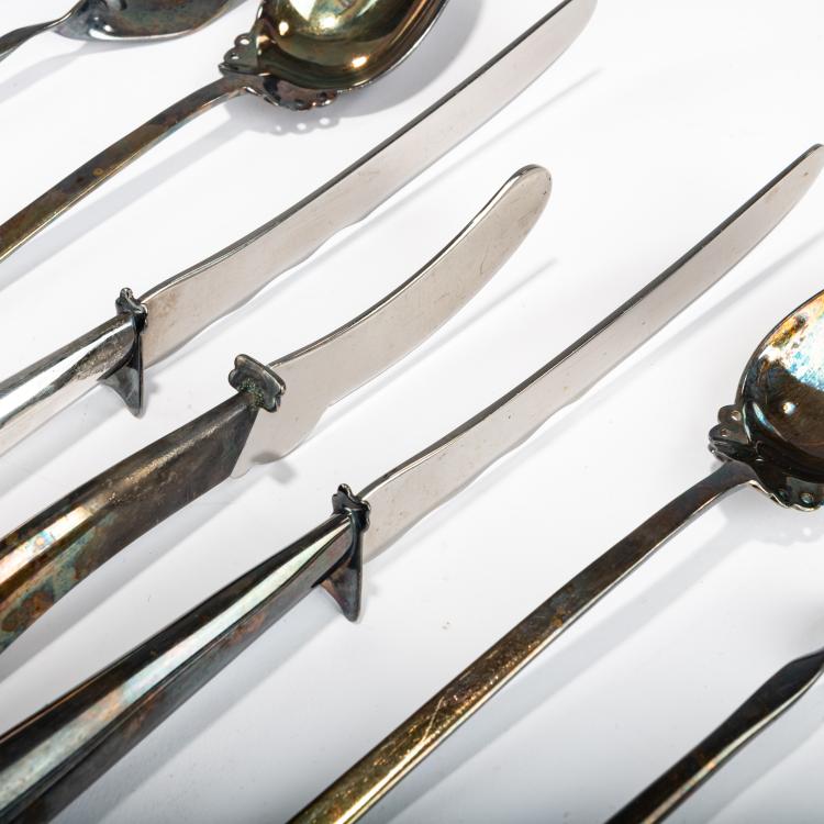 Bild 1 zu Objekt, Eight pieces from the 'Alix' cutlery set, c. 1989, Bořek &Scaron;&iacute;pek, Driade, Corsico, 179A 182