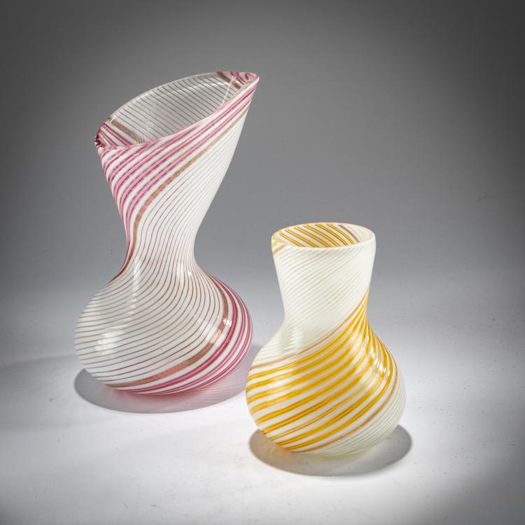 Bild 1 zu Objekt, Two Vases 'Filigrana semplice', 1953, Dino Martens, Toso, Aureliano, Murano, 181B 667