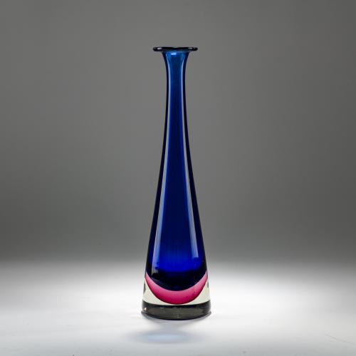 Vase 'Sommerso blu rubino', c. 1958