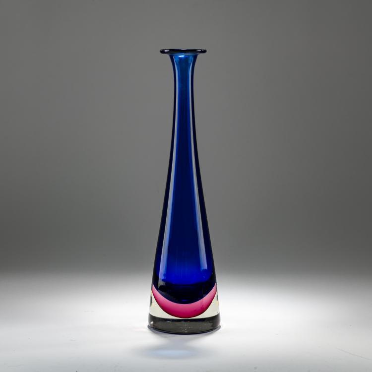 Hauptbild zu Objekt, Vase 'Sommerso blu rubino', c. 1958, Flavio Poli, Seguso s.r.l., Murano, 181B 654