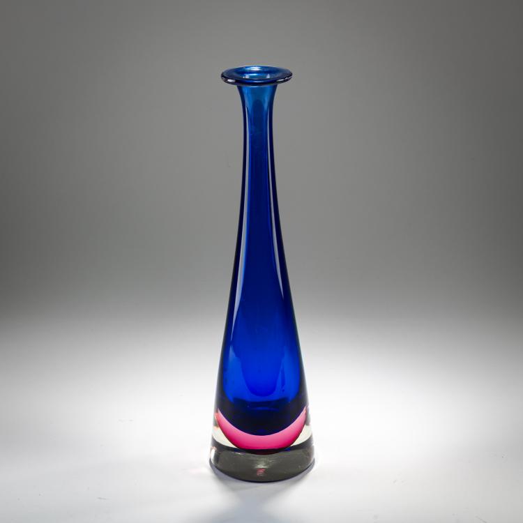 Bild 1 zu Objekt, Vase 'Sommerso blu rubino', c. 1958, Flavio Poli, Seguso s.r.l., Murano, 181B 654